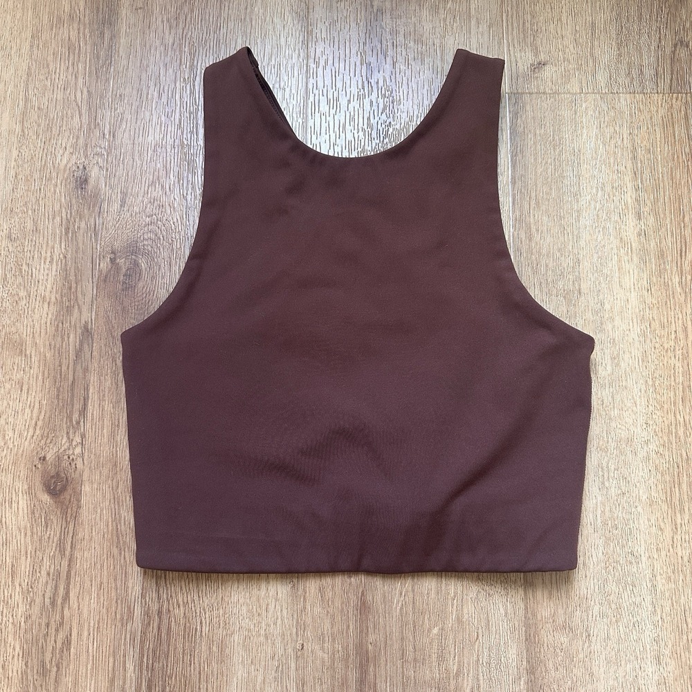 Girlfriend Collective Brown Paloma Racerback Sports Bra Size XS